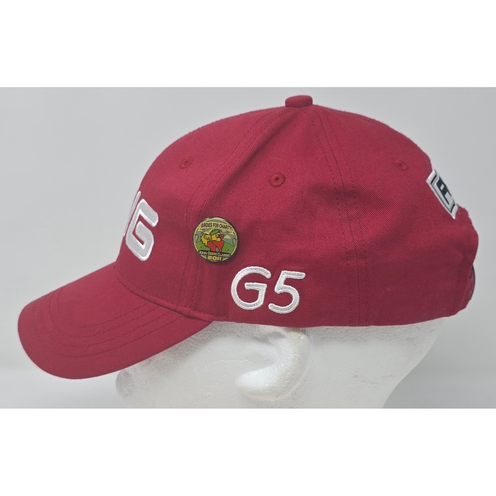 PING Golf Strapback Hat With Birdies For Charity 2011 Pin Red G5 Adjustable Cap